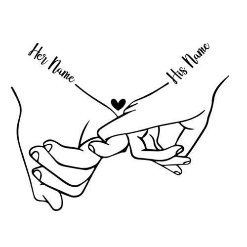 Holding Hands Custom Name – Comfort Colors 1566 Sweatshirt