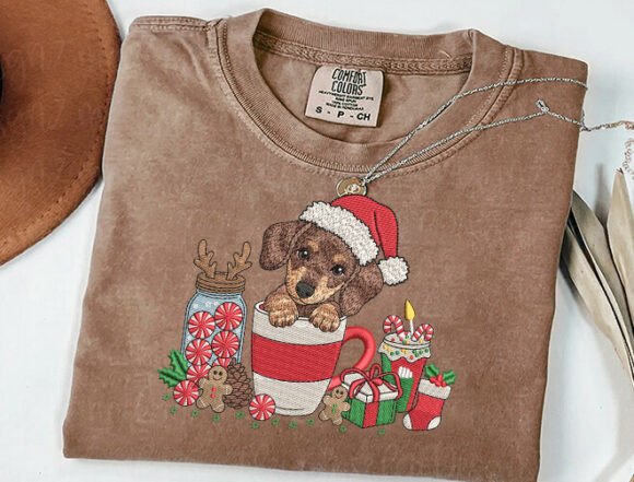 Christmas Tree Sweatshirt - Cozy Embroidered Holiday Sweatshirt with Truck Design